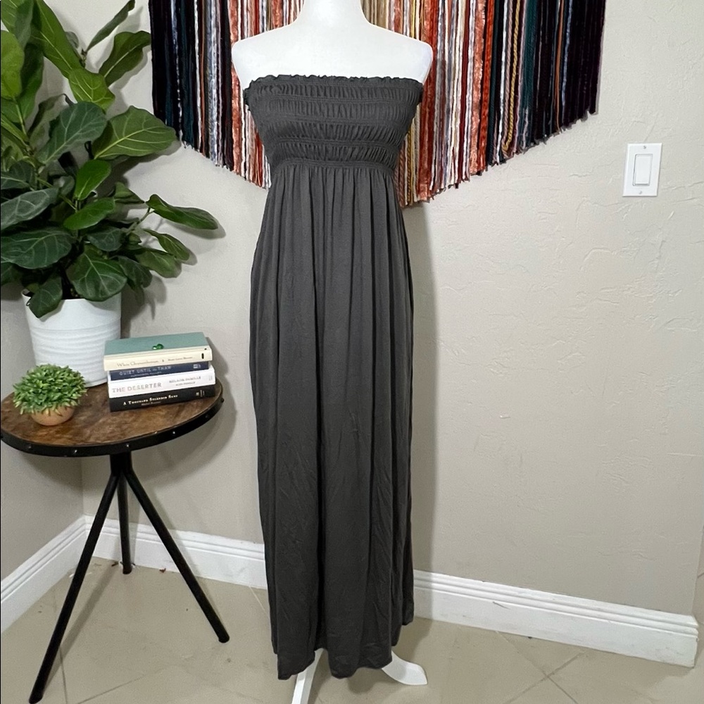 Long black planet gold sundress